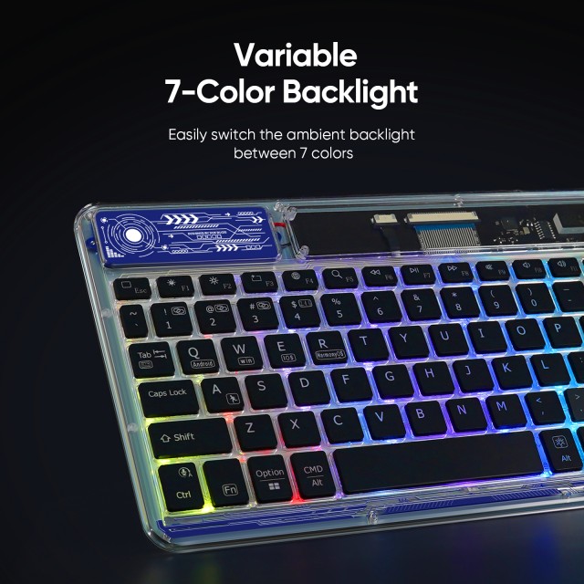 Translucent Usb Keyboard High Quality Light Weight Portable Transparent Multi-device Keyboard ...