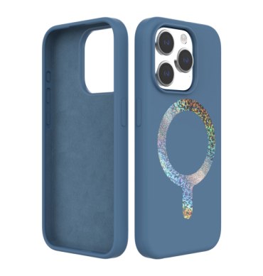 Liquid silicone glitter phone case