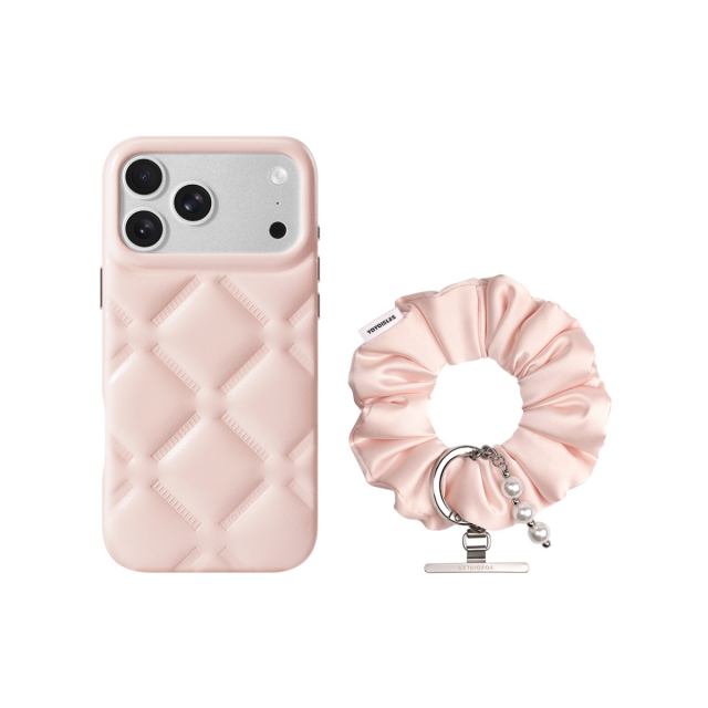 Lightweight-EVA-puffer-phone-case-pink-with-silk-scrunchie-strap.jpg